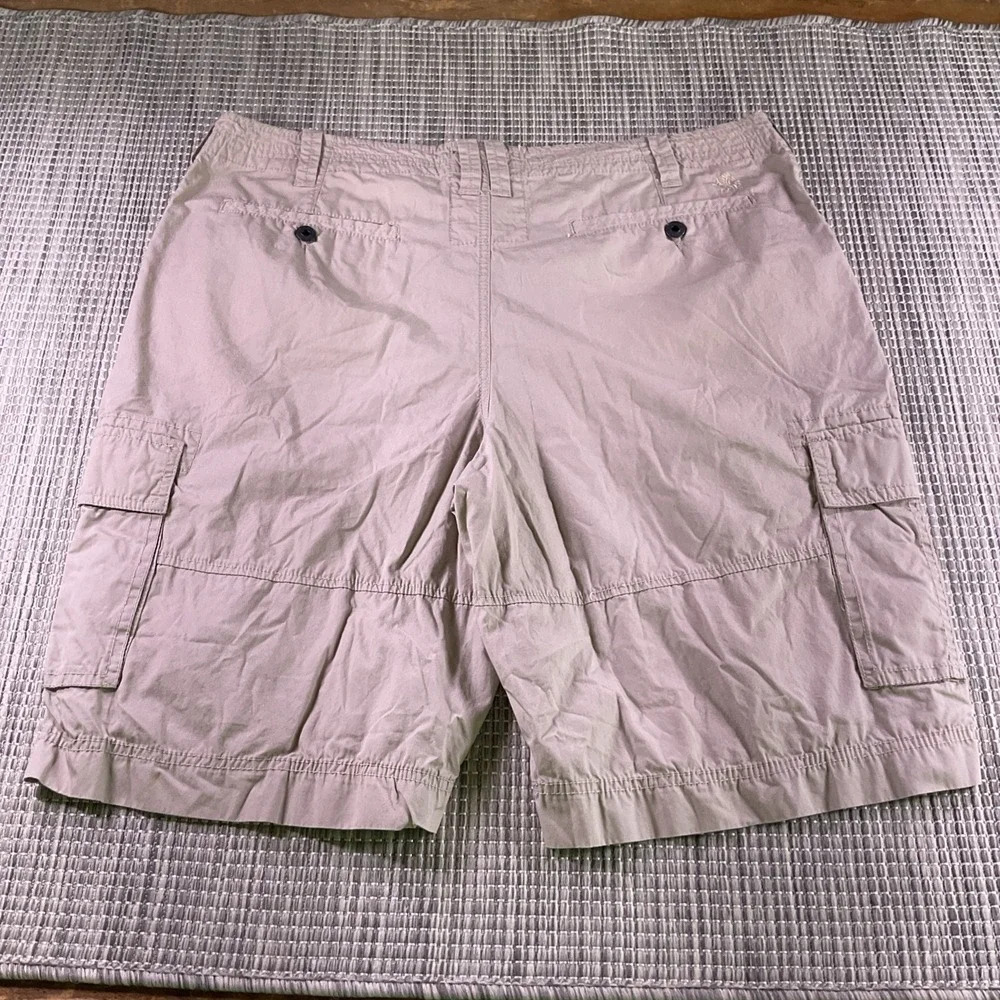 Express Mens Khaki Tan Cargo Shorts Size 38 Cotton Utility Casual EA0413AV